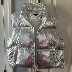 Metallic Puffer Vest